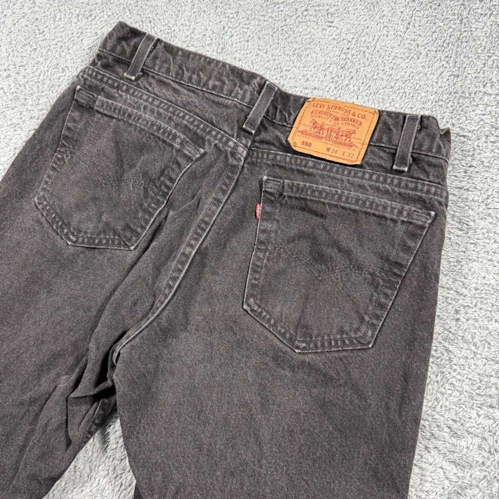 VTG 1993 Levis 550 Black Jeans Mens 34x32 (34x30)‎ Made in USA Red Tab